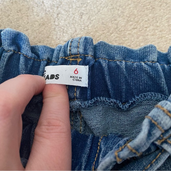 3 for$19 or 4 for $25 Girl's Paper Bag Waist Mom Jeans Acid Wash Size 6 EUD - Picture 9 of 10